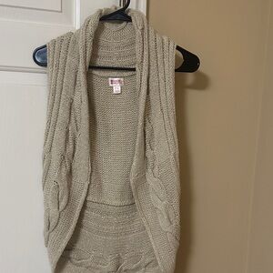 Mossimo Supply Co. Taupe Cable Knit Sweater Vest